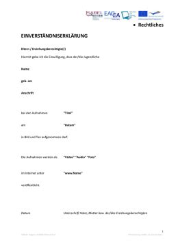 Hiermit erkläre ich durch meine unterschrift, dass der körperliche eingriff (piercing) aus freiem willen geschieht und ich (über) 18 jahre alt bin (ansonsten. Einverständniserklärung für Anfertigung und ...