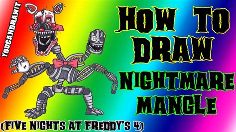 How To Draw Nightmare Foxy From Five Nights At Freddy S 4 Youcandrawit