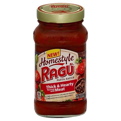 Ragu Homestyle Thick And Hearty Flavored With Meat Sauce Shop Pasta