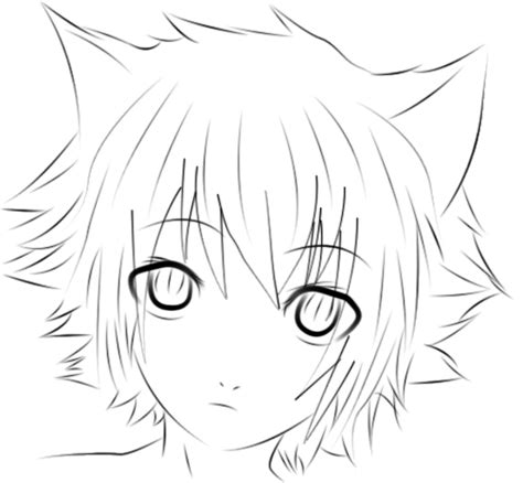 Neko Boy Photoshop Lineart D By Voctavian85 On Deviantart