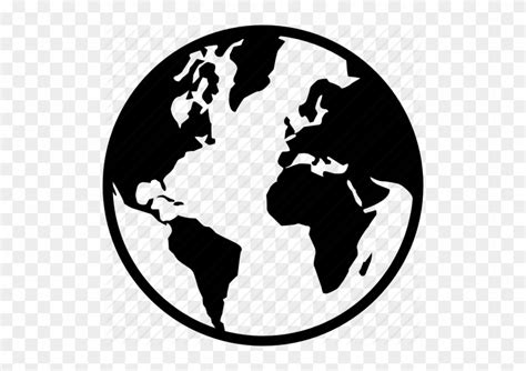 World Globe Silhouette At Getdrawings World Map Free Transparent