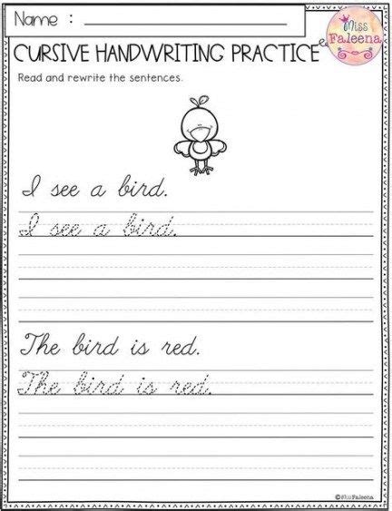 Simple Art For Kids Free Printable 32 Best Ideas Cursive Handwriting
