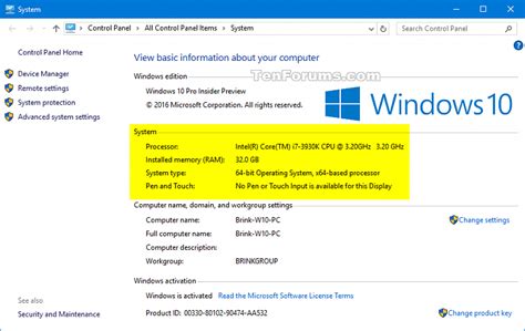 System Information See In Windows 10 Windows 10 Forums