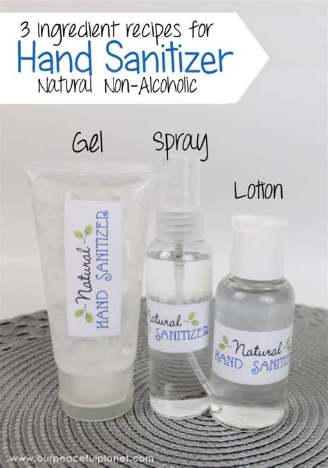 Measure out 1 cup of isopropyl alcohol, 1 tablespoon of hydrogen peroxide, and 1 teaspoon of glycerin. Natural DIY Hand Sanitizer (3 Ingredients No Alcohol)