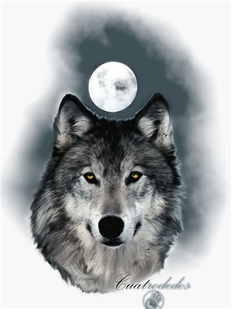 Howling Wolf Sticker By Yibyad Redbubble