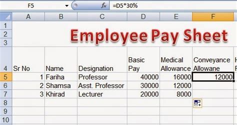 Salary Slip Format In Excel With Formula Fasrfi