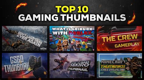 Top 10 Gaming Thumbnail Template Free Download Youtube