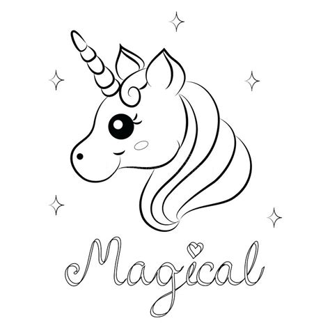 Unicorn Face Clipart Coloring Picture 10 Free Cliparts Download