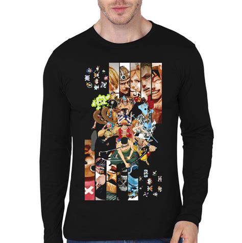 Opt001 anime tshirt one piece t shirts s. One Piece Full Sleeve Black T-Shirt - Swag Shirts