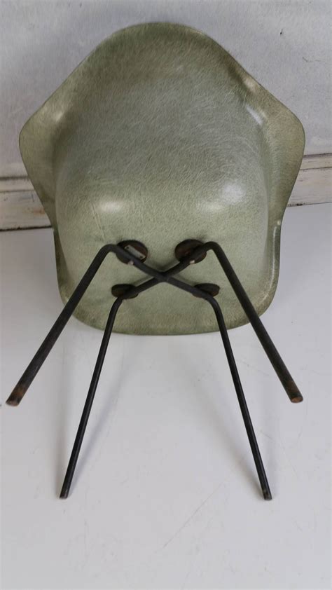Seafoam Green Charles Eames Armshell Chair Second Year Production X