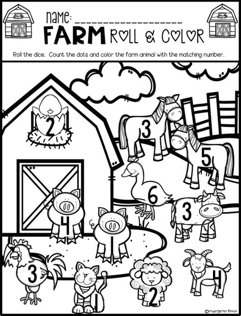 Farm Worksheets For Kindergarten Printable Kindergarten Worksheets
