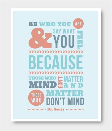 Items Similar To Inspirational Dr Seuss Quote Be Who You Are