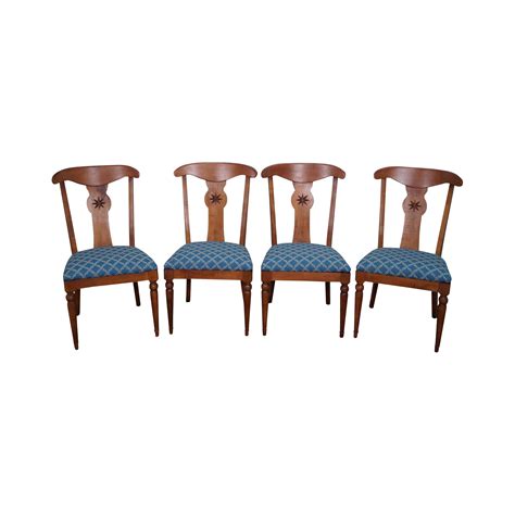 Ethan Allen Country Crossings Maple Dining Chairs Set Of 4 Chairish
