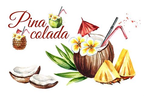 Pina Colada Watercolor Collection