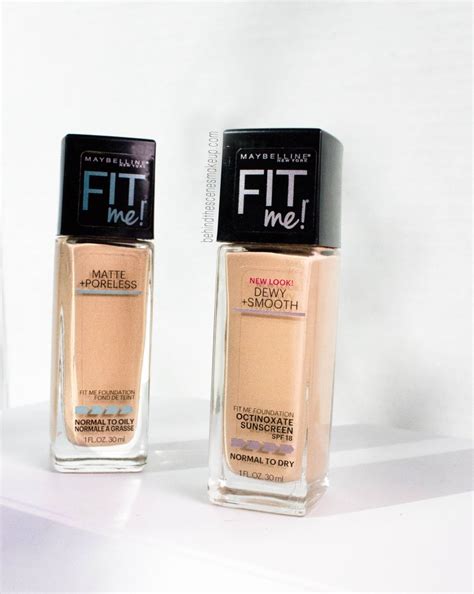 Maybelline Fit Me Foundation Review Dewy And Smoothmatte And Poreless