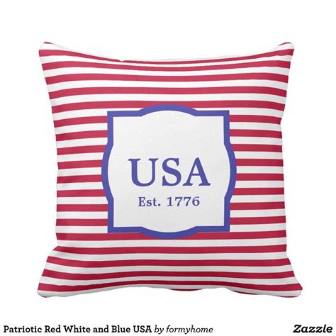 Blue and white blue rooms blue white decor enchanted home throw pillows white pillows blue and white pillows pillows white interior. Patriotic Red White and Blue USA Outdoor Pillow #july4th ...