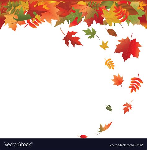 Falling Leaves Royalty Free Vector Image Vectorstock