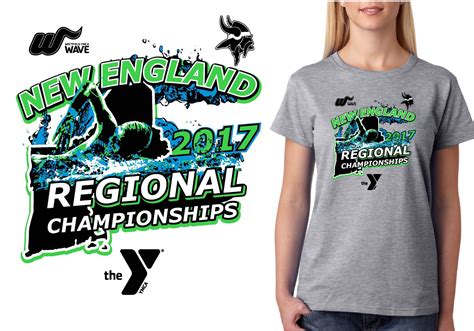 Swimming T Shirt Logo Design New England Regional Championships By