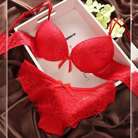 sexy lace bra set embroidery underwear push up bra and briefs 7 colors buy at a low prices on