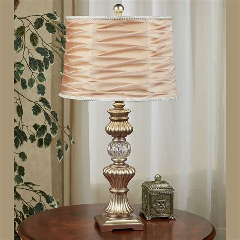 Celine Orb Table Lamp with Faux Silk Pleated Shade