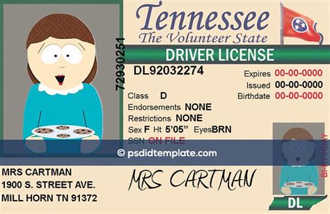 Tennessee Drivers License Psd Template T Flickr