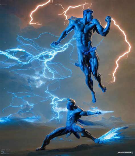 Zeus God Throwing Bolts Of Blue Lightning Ultra Stable Diffusion