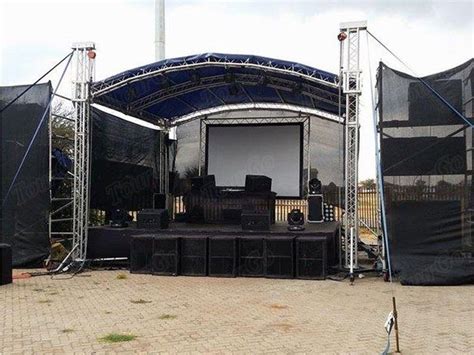 Tourgo Aluminum Stage System With Aluminum Roof Truss For Outdoor Stage
