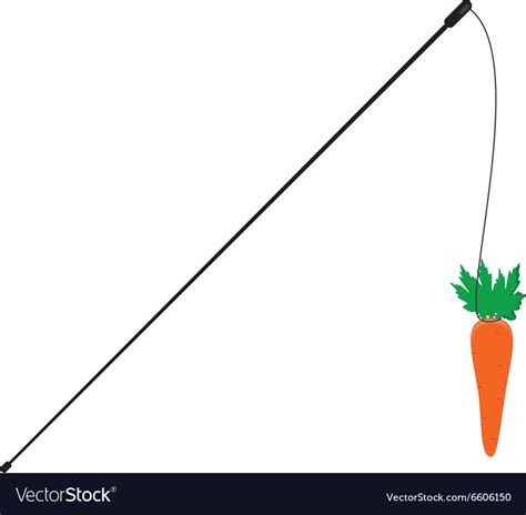 Carrot On A Stick Royalty Free Vector Image Vectorstock