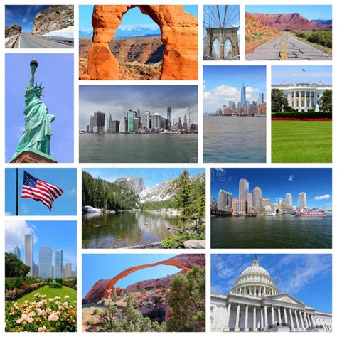 Collage De Estados Unidos Foto De Archivo Imagen De Cuadro 46802042