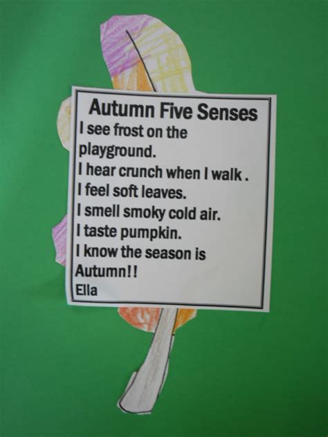 Room One 2013 : Autumn 5 senses poem