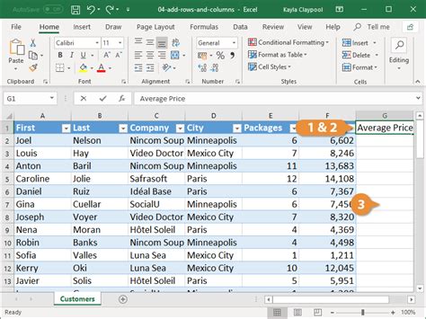 How To Add A Row Or Column To A Table In Excel Customguide