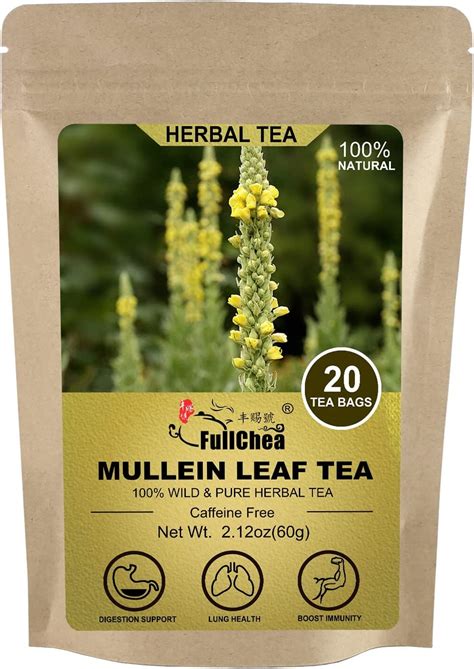Fullchea Mullein Leaf Tea Bags 20 Teabags 3gbag Natural Mullein