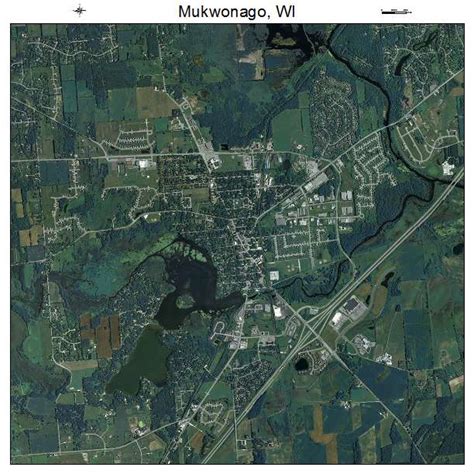 Aerial Photography Map Of Mukwonago Wi Wisconsin