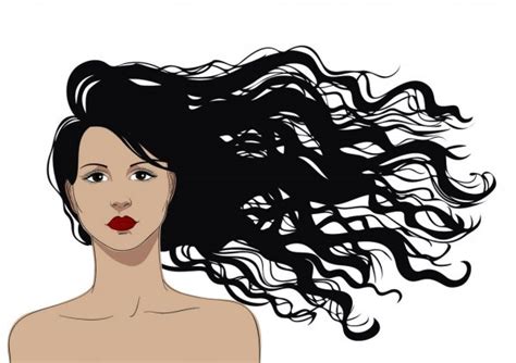 Flowing Hair Vector Art Stock Images Depositphotos