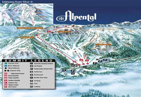 Alpental Trail Map Summit Learning Ski Trails Resort Area Cascade