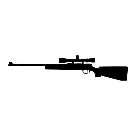 Premium Vector Sniper Rifle Vector Silhouette Illustration Isolated