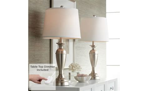 Blair Contemporary Dimmable Table Lamps 25 High Set Of 2 With Table