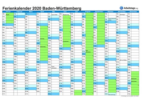 Ferien Baden Württemberg 2019 2020 Ferienkalender