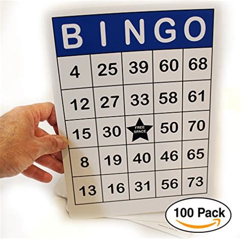 Jumbo Bingo Cards 100 Pc Gloss Lamination 85 X 11 Easy To Read