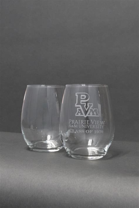 Stemless Wine Glasses Set Of 2 United Trophy