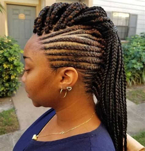 Hair braiding has been a long tradition in black community especially african community and is one of the best ways to express a close bonding between sisters, mothers and to style this hairstyle, you just have to create braids in the shape of a pencil crossing to the side of the head above the ears. 70 Best Black Braided Hairstyles That Turn Heads | Braids ...