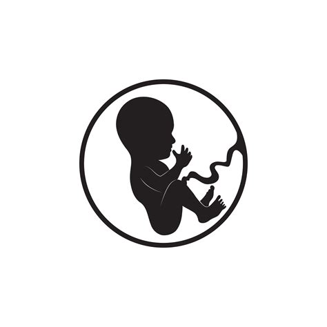 Fetus Sign Fetal Icon Ten Week Embryo Pregnancy Stage 523526 Vector