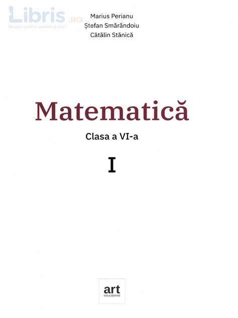 Matematica Clasa 6 Sem1 Marius Perianu Stefan Smarandoiu Catalin