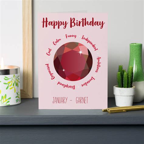 January Birthstone Birthday Card By Paper Craze