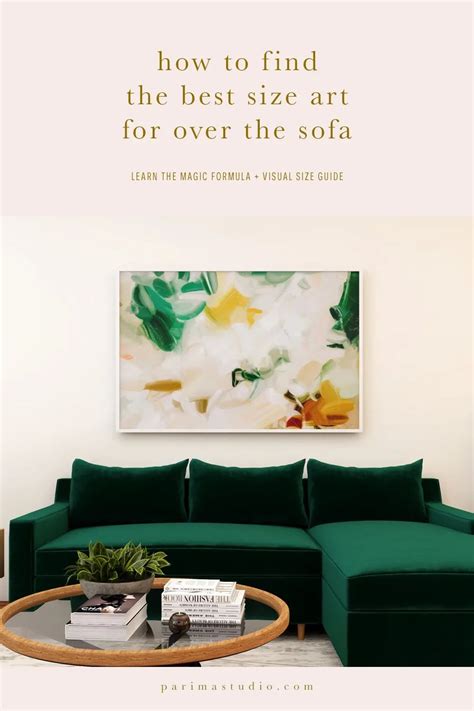 Size Guide Art For Above Your Sofa Sofa Artwork Art Over Couch
