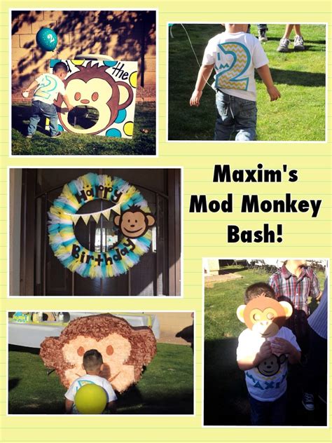 Mod Monkey Birthday Maxims Mod Monkey Bash Catch My Party