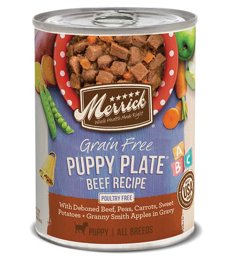 This page contains affiliate links. Merrick Puppy Plate Beef Wet Dog Food 12.7oz | Everett, WA ...