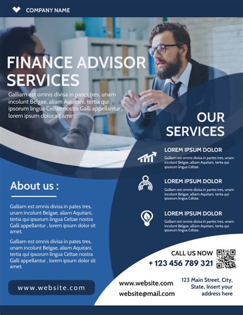Copy Of Finance Advisor Services Advertisement Flyer Postermywall