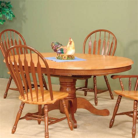 East west furniture dublin 5 piece drop leaf dining table set with boston wooden seat chairs. Sunset Trading 48 Inch Round Dining Table with Butterfly ...