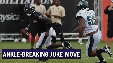 Insane Lamar Jackson Juke Move Baltimore Ravens Practice Highlight